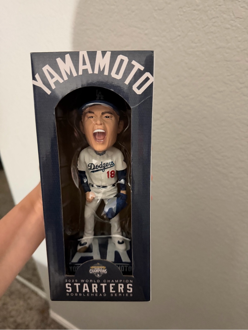 STARTER Dodgers Yamamoto Bobblehead — White & Bluez #2 of 4